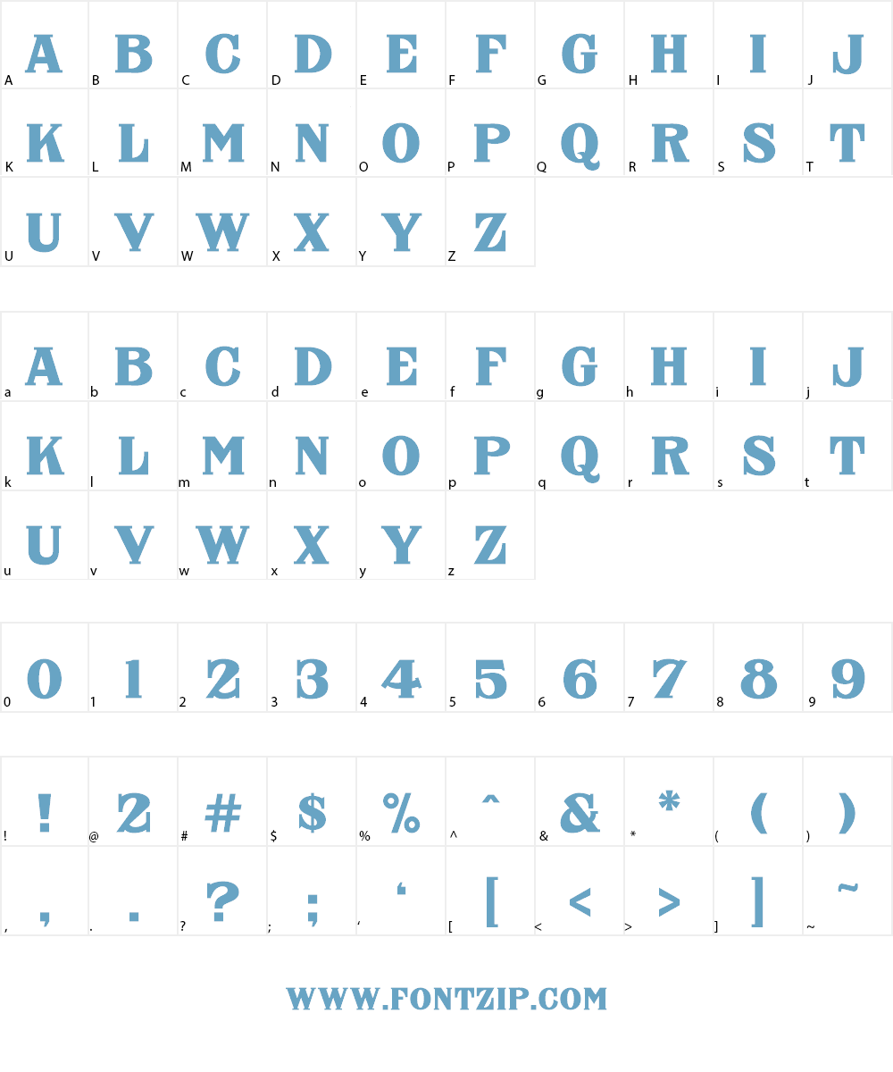 FHA Nicholson French NCV Font Character